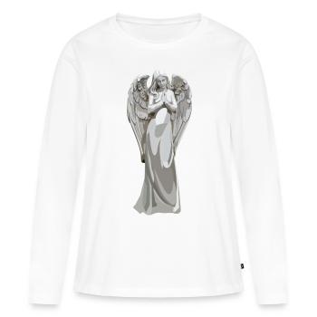 Mon ange - T-shirt manches longues Premium bio Femme - blanc - Devant - Julia (174cm)