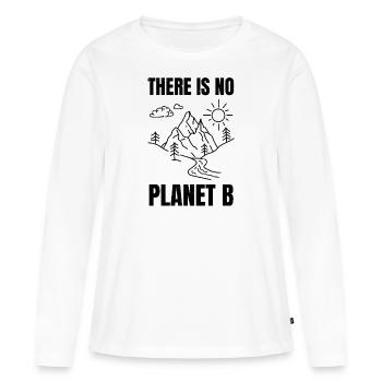 there is no planet b - T-shirt manches longues Premium bio Femme - blanc - Devant - Julia (174cm)