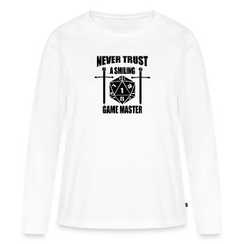 Game master jeu de plateau nerd Geek cadeau - T-shirt manches longues Premium bio Femme - blanc - Devant - Julia (174cm)