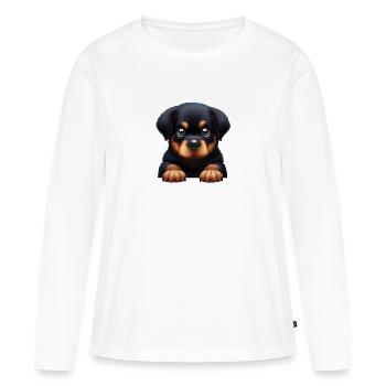Fidélité Rottweiler - T-shirt manches longues Premium bio Femme - blanc - Devant - Julia (174cm)