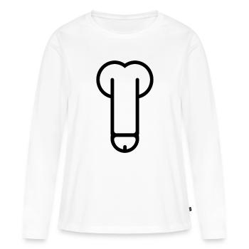 épais - T-shirt manches longues Premium bio Femme - blanc - Devant - Julia (174cm)