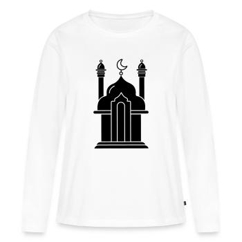 Moschee religiöses Bethaus 000 - Frauen Premium Bio Langarmshirt - Weiß - Vorne - Julia (174cm)