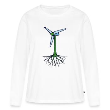 Mutter Erde Umweltschützer Naturschutz Klimaschutz - Frauen Premium Bio Langarmshirt - Weiß - Vorne - Julia (174cm)