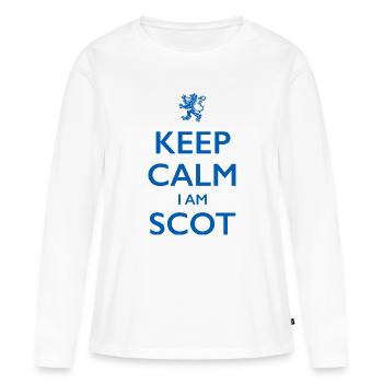 Ecossais, Ecosse - T-shirt manches longues Premium bio Femme - blanc - Devant - Julia (174cm)