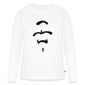 Fallschirm Diamant - Frauen Premium Bio Langarmshirt - Weiß - Vorne - Julia (174cm)