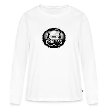 Amour sans fin - T-shirt manches longues Premium bio Femme - blanc - Devant - Julia (174cm)