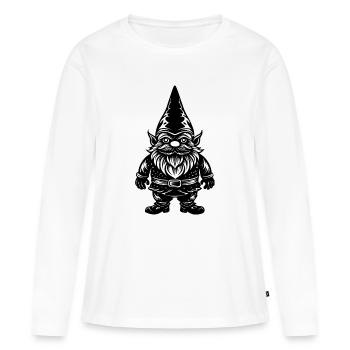 Gnome - T-shirt manches longues Premium bio Femme - blanc - Devant - Julia (174cm)