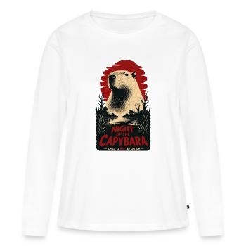 Night Of The Capybara Horror - Women's Premium Organic Long Sleeve Shirt - white - Front - Julia (174cm)