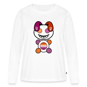 Pride Plush as Lesbinny - Women's Premium Organic Long Sleeve Shirt - white - Front - Julia (174cm)