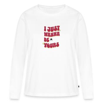 veux être - T-shirt manches longues Premium bio Femme - blanc - Devant - Julia (174cm)