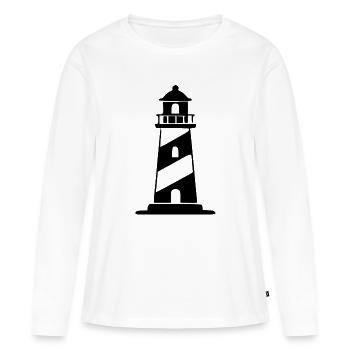 Cadeau de Noël de la mer du Nord de l’Allemagne - T-shirt manches longues Premium bio Femme - blanc - Devant - Julia (174cm)