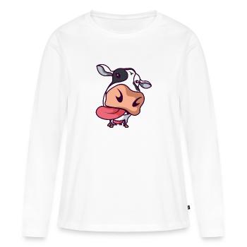 Ranchers ranchers amoureux des animaux - T-shirt manches longues Premium bio Femme - blanc - Devant - Julia (174cm)