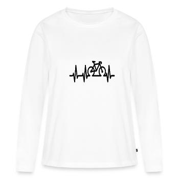 Bicycle cyclist cyclist racing cyclist - Women's Premium Organic Long Sleeve Shirt - white - Front - Julia (174cm)