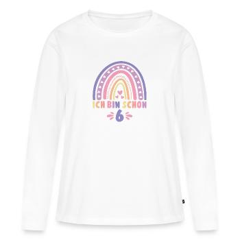 Ich bin schon 6 - 6 Geburtstag Mädchen Geschenk - Frauen Premium Bio Langarmshirt - Weiß - Vorne - Julia (174cm)
