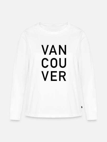 Vancouver - Frauen Premium Bio Langarmshirt - Weiß