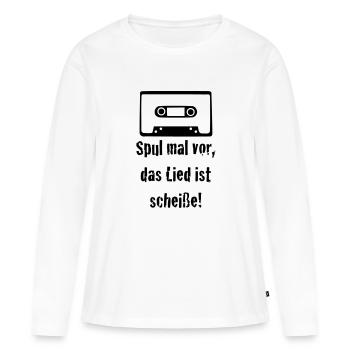Reel times before, the song is shit! Cassette old - Women's Premium Organic Long Sleeve Shirt - white - Front - Julia (174cm)