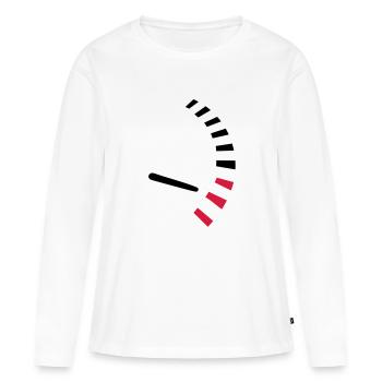 Compteur vitesse - T-shirt manches longues Premium bio Femme - blanc - Devant - Julia (174cm)