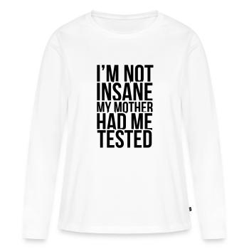big bang - T-shirt manches longues Premium bio Femme - blanc - Devant - Julia (174cm)