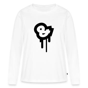 Ampersand - T-shirt manches longues Premium bio Femme - blanc - Devant - Julia (174cm)