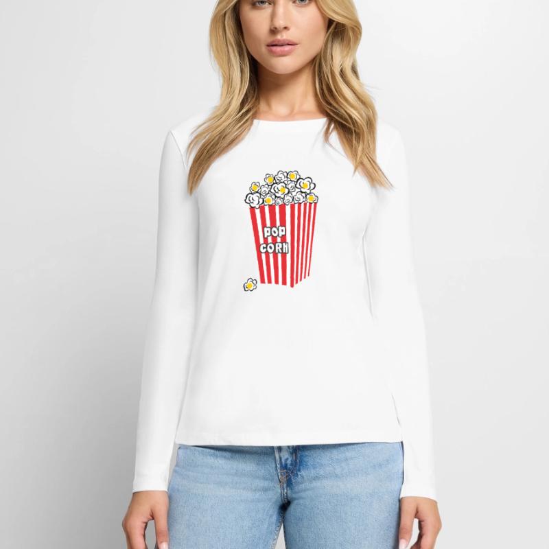 pop corn Women's Premium Organic Long Sleeve Shirt