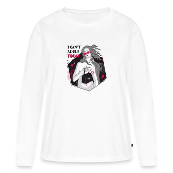 Vénus postmoderne - T-shirt manches longues Premium bio Femme - blanc - Devant - Julia (174cm)