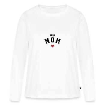 Beste Mutter, Herz, Muttertag, Mutter - Frauen Premium Bio Langarmshirt - Weiß - Vorne - Julia (174cm)
