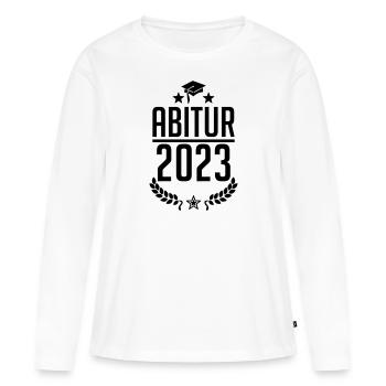 Abi 2023 - Abitur Abschluss Studium Abiturient - Frauen Premium Bio Langarmshirt - Weiß - Vorne - Julia (174cm)
