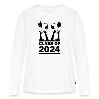class of 2024 - Women's Premium Organic Long Sleeve Shirt - white - Front - Julia (174cm)