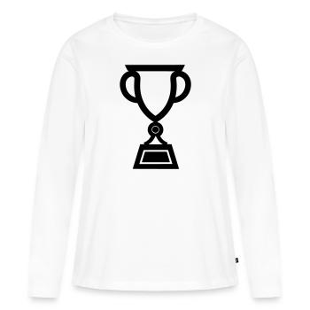 trophée - T-shirt manches longues Premium bio Femme - blanc - Devant - Julia (174cm)