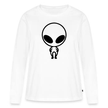 alien - T-shirt manches longues Premium bio Femme - blanc - Devant - Julia (174cm)