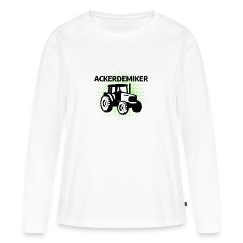 Acker-demiker Landwirtschaft Traktor - Frauen Premium Bio Langarmshirt - Weiß - Vorne - Julia (174cm)