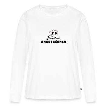 Bridge Angstgegner - Frauen Premium Bio Langarmshirt - Weiß - Vorne - Julia (174cm)