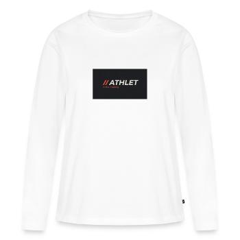Athlet - Frauen Premium Bio Langarmshirt - Weiß - Vorne - Julia (174cm)