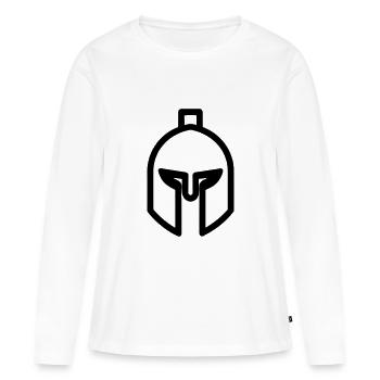Sparta Guerrier Spartan - T-shirt manches longues Premium bio Femme - blanc - Devant - Julia (174cm)