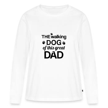 WALKING Dog walking dad master walk - Women's Premium Organic Long Sleeve Shirt - white - Front - Julia (174cm)