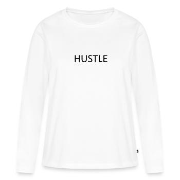 hustle - Frauen Premium Bio Langarmshirt - Weiß - Vorne - Julia (174cm)