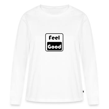 Feel Good - Women's Premium Organic Long Sleeve Shirt - white - Front - Julia (174cm)