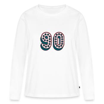 JAHRESTAG. ALLES GUTE ZUM GEBURTSTAG. ALLES GUTE ZUM GEBURTSTAG - Frauen Premium Bio Langarmshirt - Weiß - Vorne - Julia (174cm)
