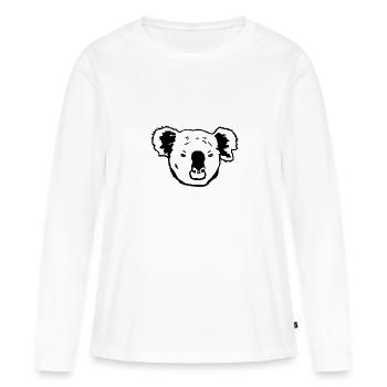 Koala - Koala ours - T-shirt manches longues Premium bio Femme - blanc - Devant - Julia (174cm)
