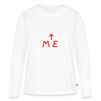 me - Women's Premium Organic Long Sleeve Shirt - white - Front - Julia (174cm)