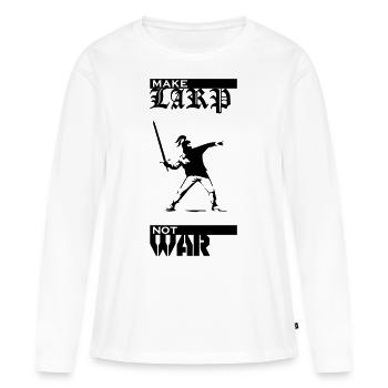 Faire LARP pas la guerre - T-shirt manches longues Premium bio Femme - blanc - Devant - Julia (174cm)