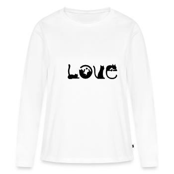 Versprechen - Frauen Premium Bio Langarmshirt - Weiß - Vorne - Julia (174cm)