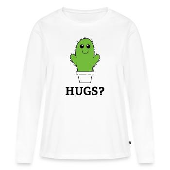 Hugs - Women's Premium Organic Long Sleeve Shirt - white - Front - Julia (174cm)