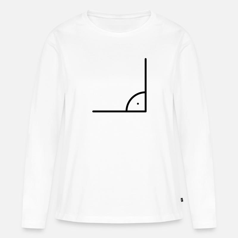 Mathematik Symbol - Rechter Winkel - Frauen Premium Bio Langarmshirt - Weiß