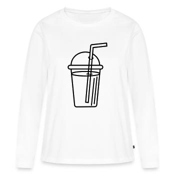 Smoothie - T-shirt manches longues Premium bio Femme - blanc - Devant - Julia (174cm)