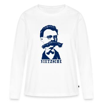 Nietzsche - T-shirt manches longues Premium bio Femme - blanc - Devant - Julia (174cm)