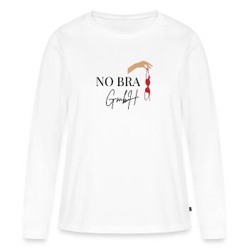 No Bra GmbH drôle motif bachelor lin adieu - T-shirt manches longues Premium bio Femme - blanc - Devant - Julia (174cm)