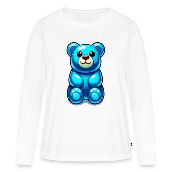 Teddy Bear - Women's Premium Organic Long Sleeve Shirt - white - Front - Julia (174cm)