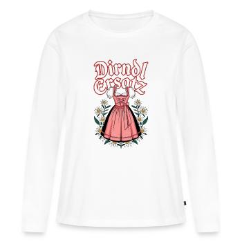 Dirndl Substitut Festival folklorique en costume traditionnel de Bavière - T-shirt manches longues Premium bio Femme - blanc - Devant - Julia (174cm)