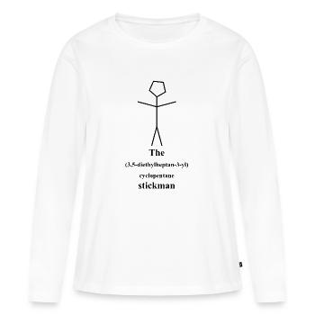 Figurine allumette - IUPAC Chemistry Joke - Nerd Alert - T-shirt manches longues Premium bio Femme - blanc - Devant - Julia (174cm)